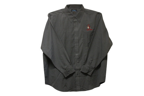 Gray, Long Sleeve, Button Down Shirt