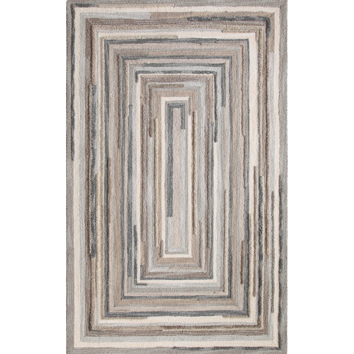 Company C Concentric Squares Wool Rug