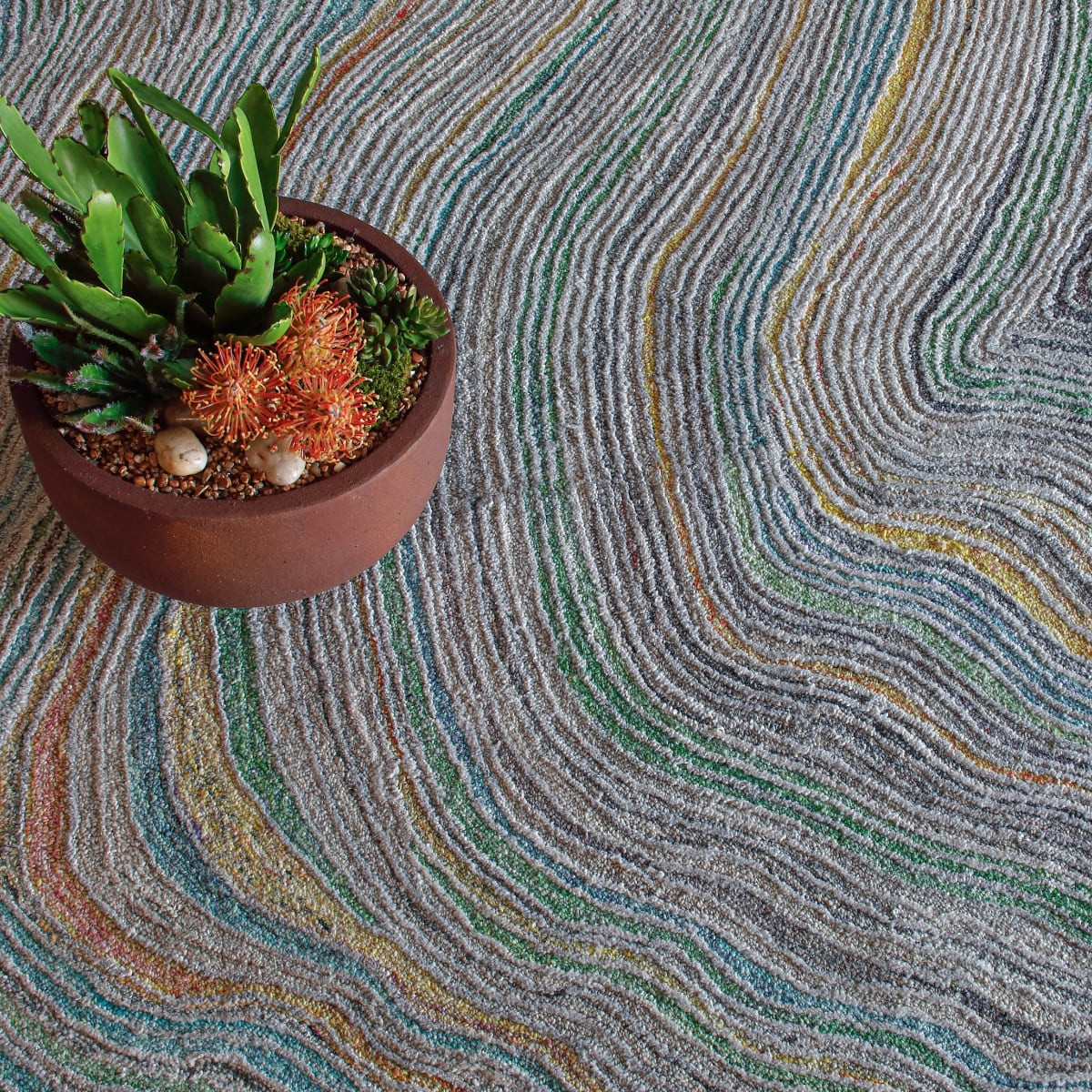 Rapids Rug | Hand-Hooked Indoor Outdoor Area Rug | Company C