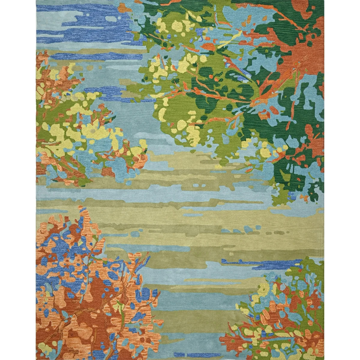 Landscape Rug | Hand-Tufted Wool Art Area Rug | Company C