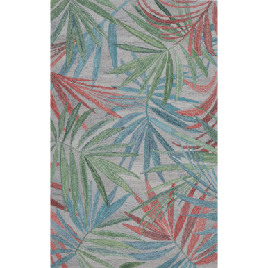 Palm Party Rug | Hand-Hooked Indoor Outdoor Area Rug | Company C