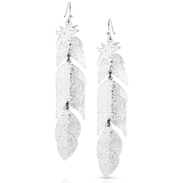 Midnight Magic Feather Earrings