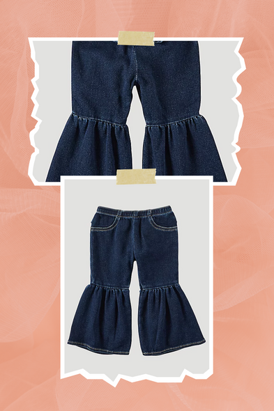 BABY GIRL WESTERN 5 POCKET JEAN IN DENIM