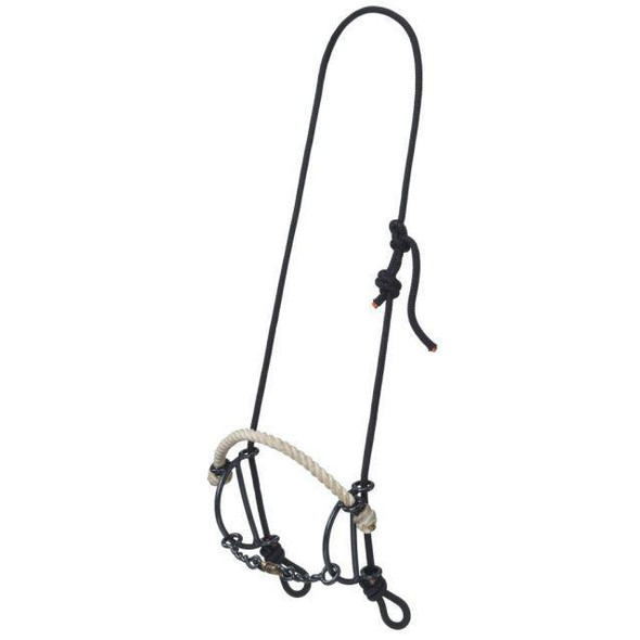 Tough1 Rope Headstall with Rope Nose and Twisted Dog bone Gag Combo