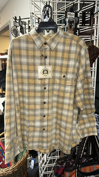 Scully Western Shirt Mens L/S Corduroy Plaid Button