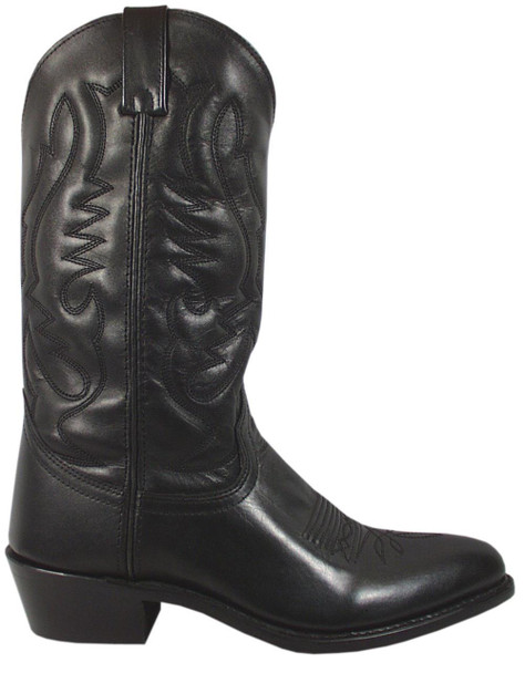 Men's Denver Black Leather Western Boot