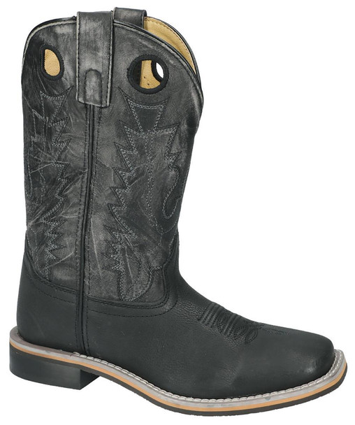 Women's Tracie Black/Black Distress Leather Cowboy Boot