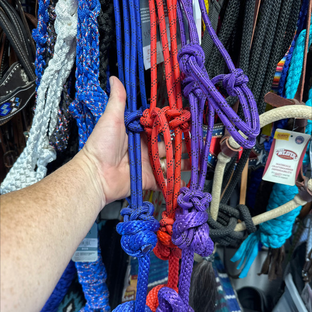 TOUGH1 POLY ROPE HALTER WITH LEAD