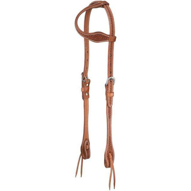 Royal King Basket Stamped Cowhide Tapered Ear Headstall