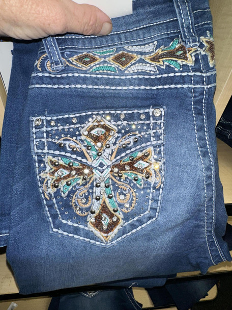Straight Embroidered & Stretchy Women'S Jeans Cross 28