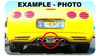 Sample Color Corvette Exhaust Plate on car