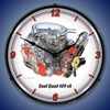 GM Dual Quad 409 V8 Backlit Clock