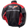 C6 Corvette Red & Black Lambskin Jacket - back