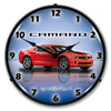Camaro G5 Victory Red Backlit Clock