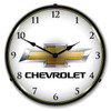 Chevrolet Gold Bowtie LED Backlit Clock