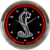 Ford Black Shelby Cobra Neon Clock