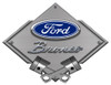 Ford Bronco Emblem Diamond Metal Sign - Silver