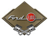 Ford F100 Carbon Diamond Metal Sign - Bronze