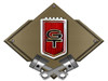 65 Mustang GT Fender Badge Carbon Diamond Metal Sign - Bronze