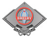 Shelby Cobra Carbon Diamond Metal Sign - Silver