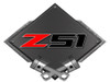 Corvette Z51 Badge Carbon Diamond Metal Sign - Black