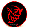 Dodge Demon Black and Red Round Emblem Metal Sign