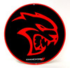 Dodge Hellcat Black and Red Round Emblem Metal Sign