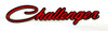 Dodge Challenger Red Script Metal Sign