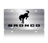 Ford Bronco Stainless Steel License Plate - Logo/Word