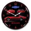 C3 1980 Red Corvette LED Backlit Clock