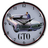 1967 White Pontiac GTO LED Backlit Clock