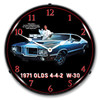 1971 Oldsmobile 4-4-2 W-30 LED Backlit Clock