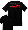 C8 Corvette Red Stingray Black T-Shirt