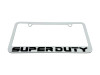 Ford Super Duty White License Plate Frame