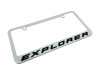 Ford Explorer White License Plate Frame (angle)