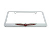 Jeep Trail Hawk White License Plate Frame