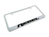 Dodge Ram Rebel White License Plate Frame (angle)