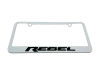 Dodge Ram Rebel White License Plate Frame