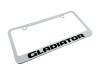 Jeep Gladiator White License Plate Frame (angle)