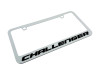Dodge Challenger White License Plate Frame (angle)