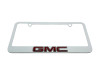 GMC White License Plate Frame