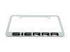 GMC Sierra White License Plate Frame