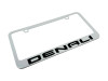 GMC Denali White License Plate Frame (angle)