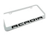 GMC Acadia White License Plate Frame (zoom)