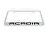 GMC Acadia White License Plate Frame