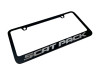 Dodge Scat Pack Black License Plate Frame - Mirror Letters (angled)