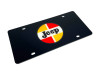 1963-1970 Jeep Logo Black Acrylic License Plate (angled) 1963-1970 Jeep Logo Black Acrylic License Plate (angled)