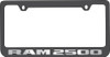 Dodge Ram 2500 Black License Plate Frame - Mirror Letters