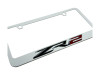 Chevrolet ZR2 White License Plate Frame (angled zoom)