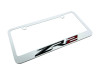 Chevrolet ZR2 White License Plate Frame (angled)